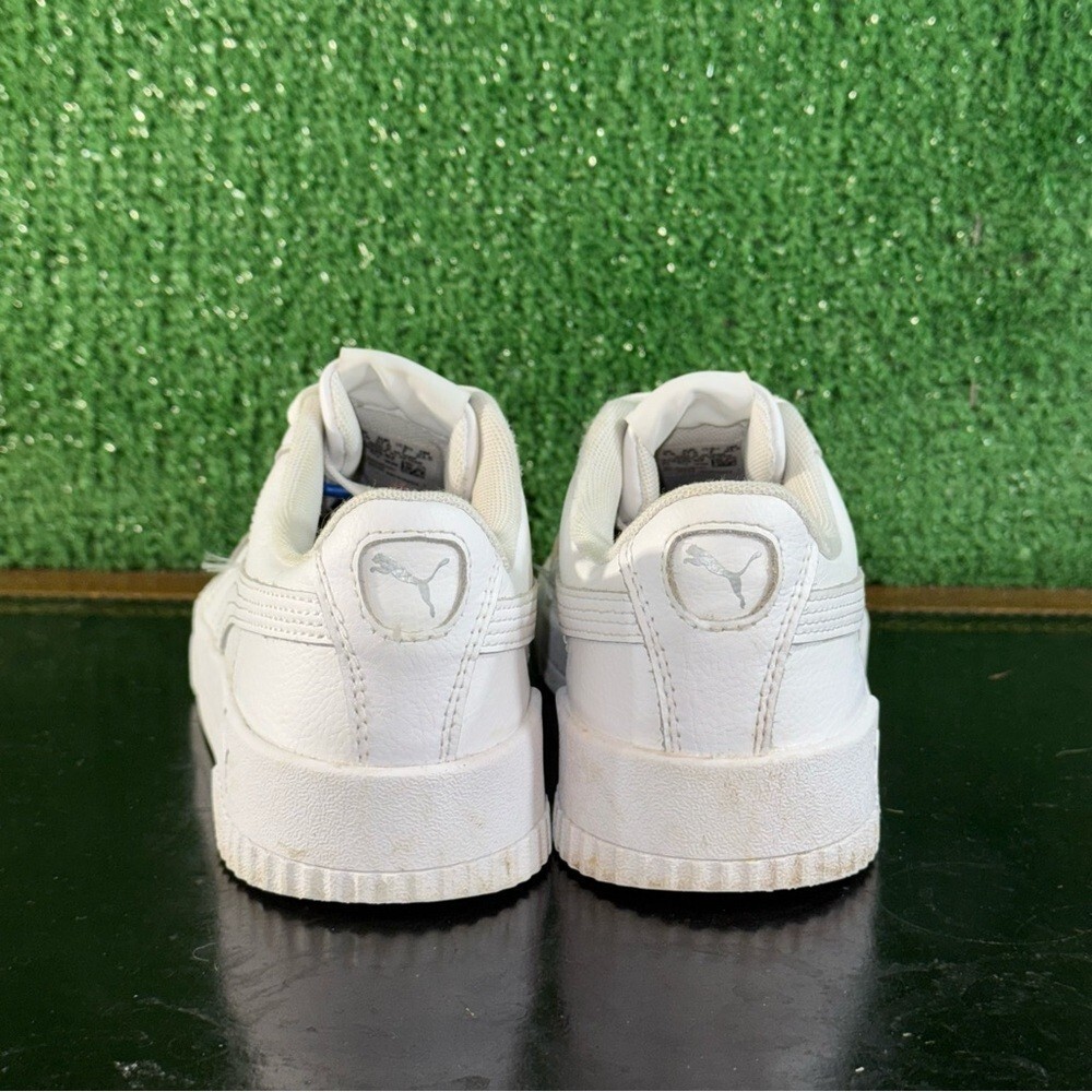 Puma Carina Leather White Silver 370325-02 Women’s Size 7 - Picture 4 of 6